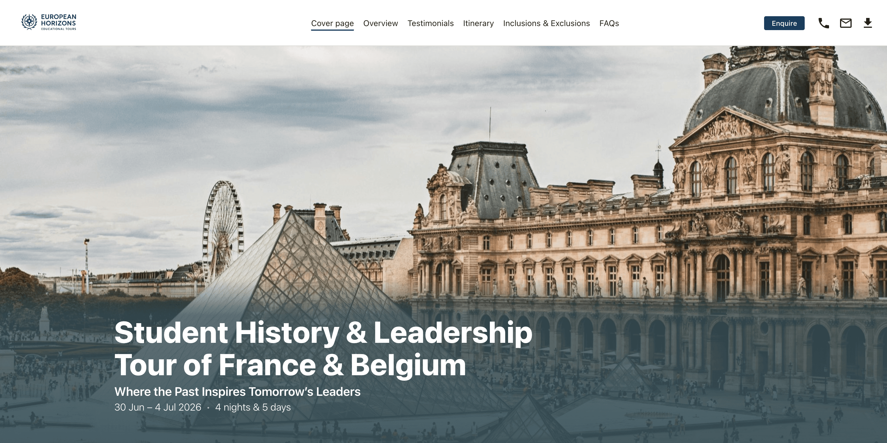 Example proposal for a school trip