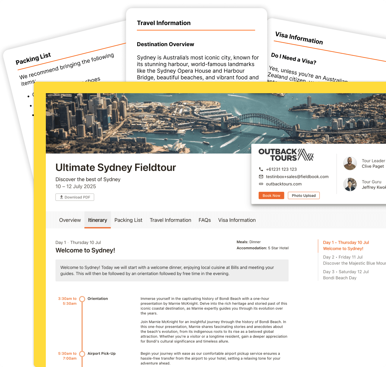 All the content that guests need in a single document