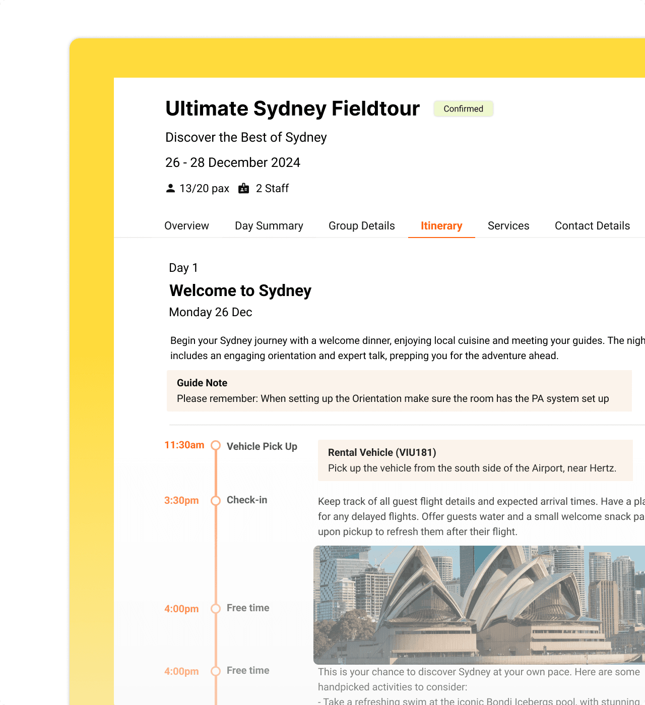 All the content that guides need in a single document