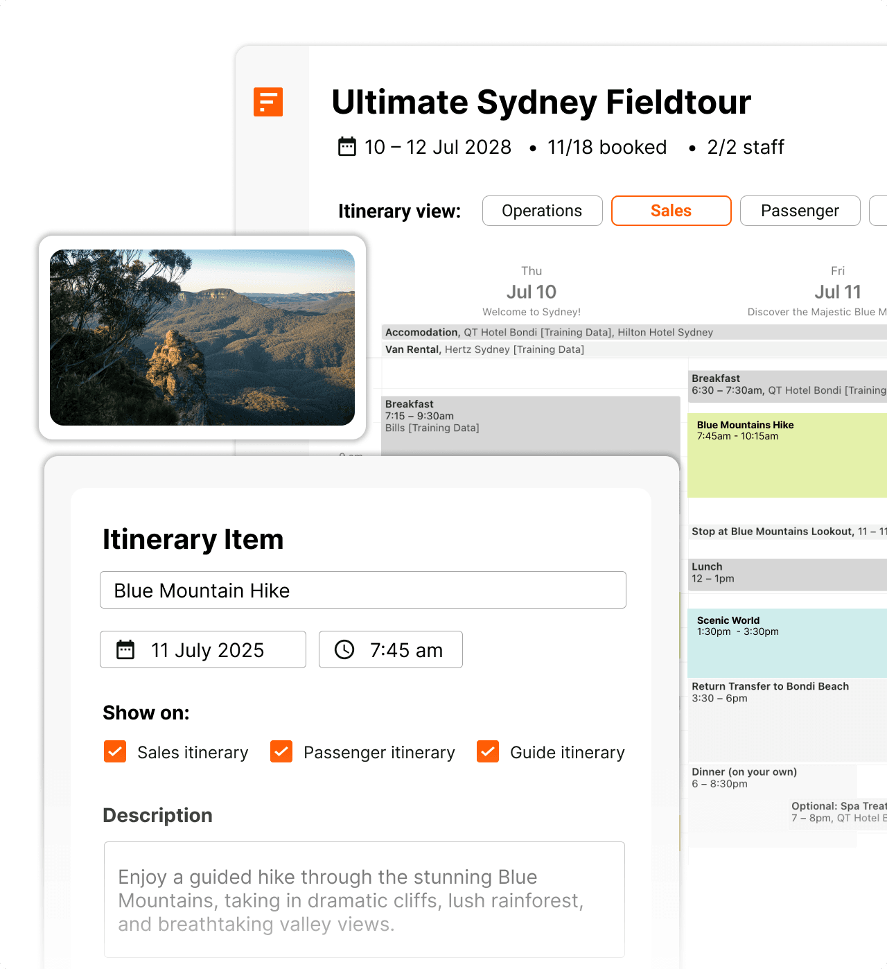 Fieldbook operations and workspace
