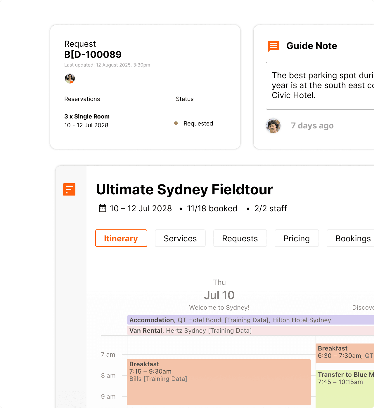 All your trip information in one place